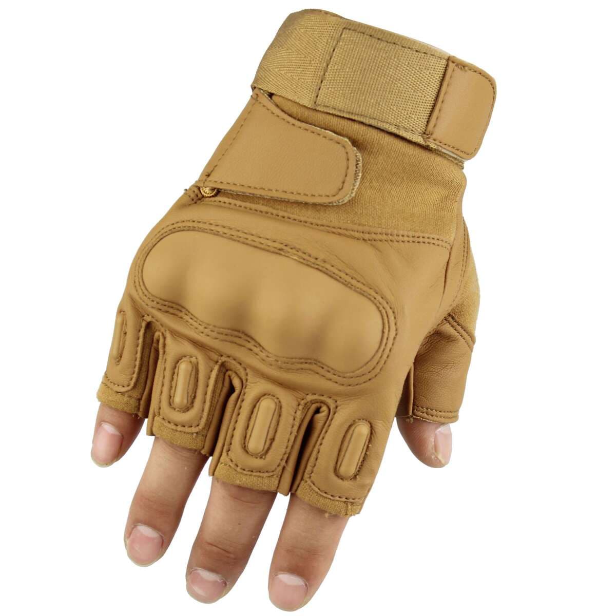 Supply Oji half-finger tactical gloves riding motorcycle gloves outdoor mountaineering hard shell anti-cut sports gloves 1