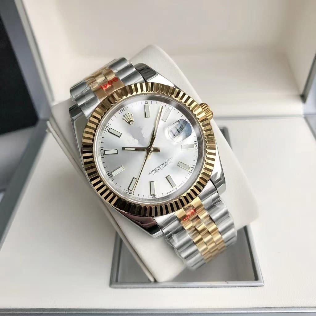 Log imitation mechanical strip engraved gold and white