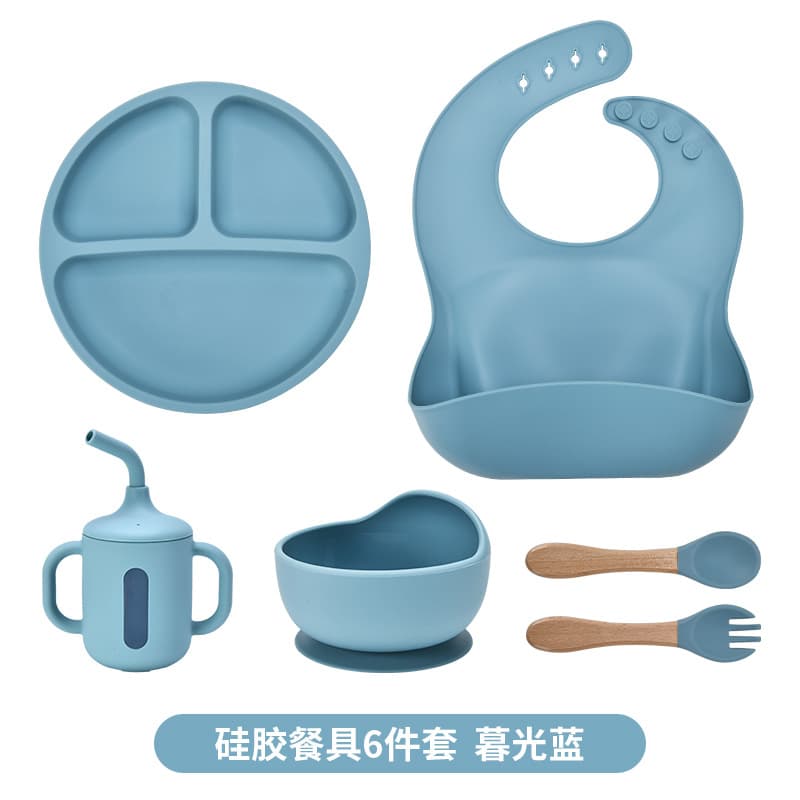 Twilight blue [6-piece tableware set with cups and transparent window]