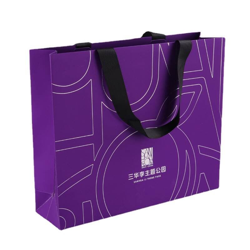 Foreign Trade Satchel Paper Bag Matte Touch Film Coat Handbag Printed Logo Ribbon Rope Clothing Shopping Paper Bag 5
