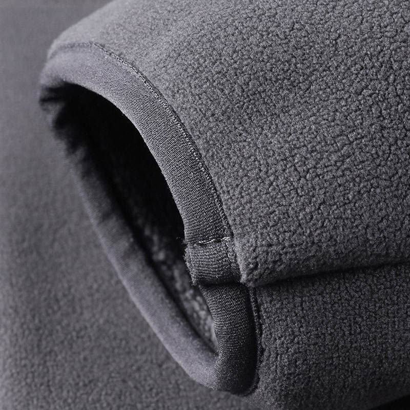 Kişi flis jaket, payız-qış üçün, dik yaxalı, isti sviter 5