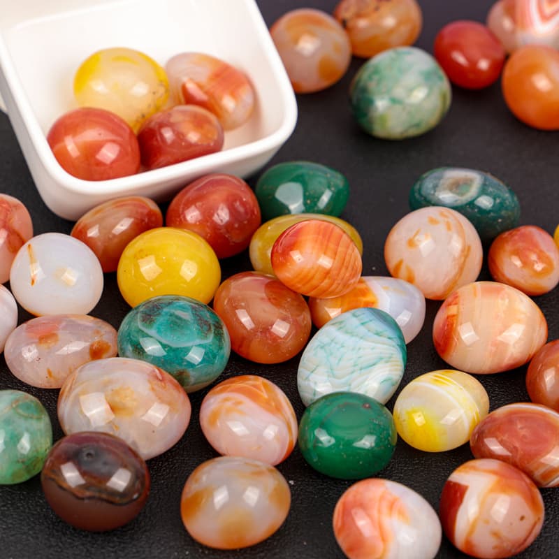 Fine colored agate 3-5cm