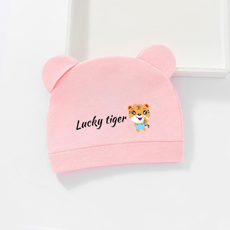 Pink Good Luck Tiger Baby Hat