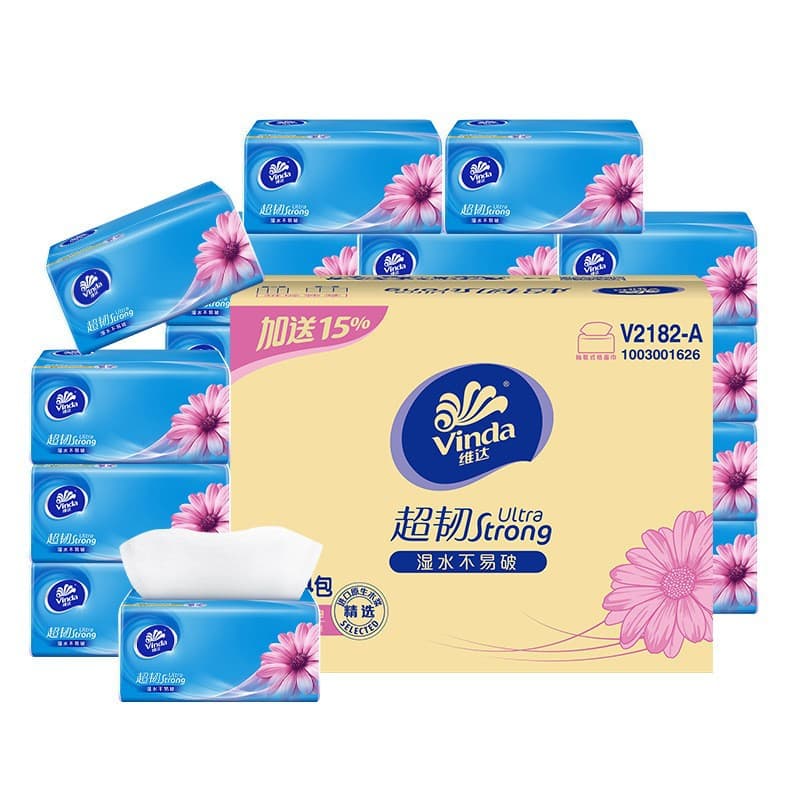 [24 packs/box m size] vinda super tough 150 draws