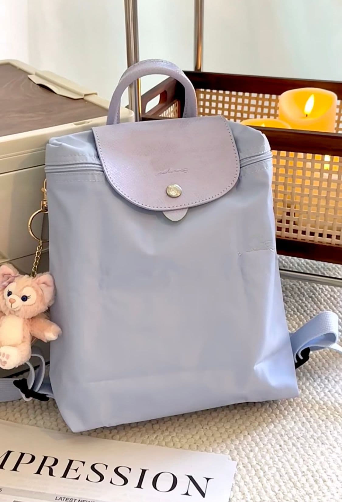 Environmentally friendly taro purple backpack