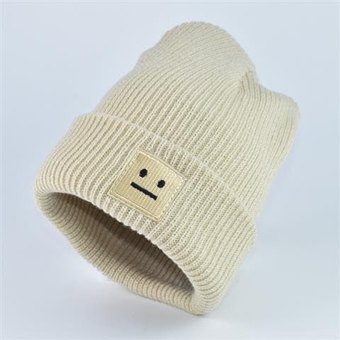 Square smiling face [beige]]