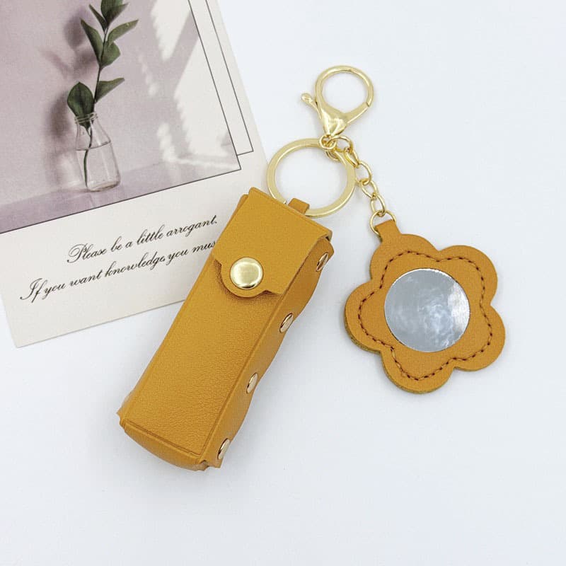 Rivet flower style lipstick bag [earthy yellow]
