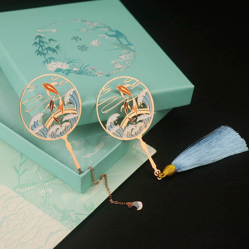 Shanhaijing Metal Bookmark Set Peacock Feast Yunnan Xishuangbanna Dai Ethnic Tourism Activities Gift Souvenir 2