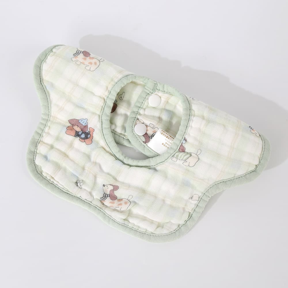 Eight-layer petal green plaid puppy