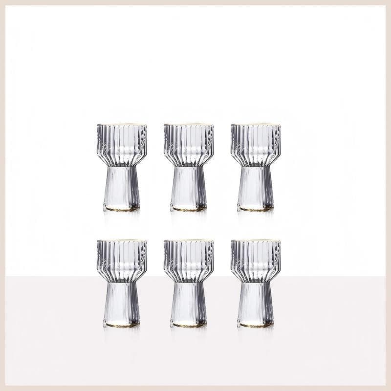 [gold-painted model] 6 10ml white wine glasses