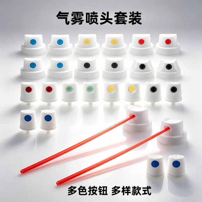 Graffiti Spray Nozzle for Self-Spraying, Aerosol Spray Can Replacement Nozzle, Female Valve Pp Button Female Valve Supply 1