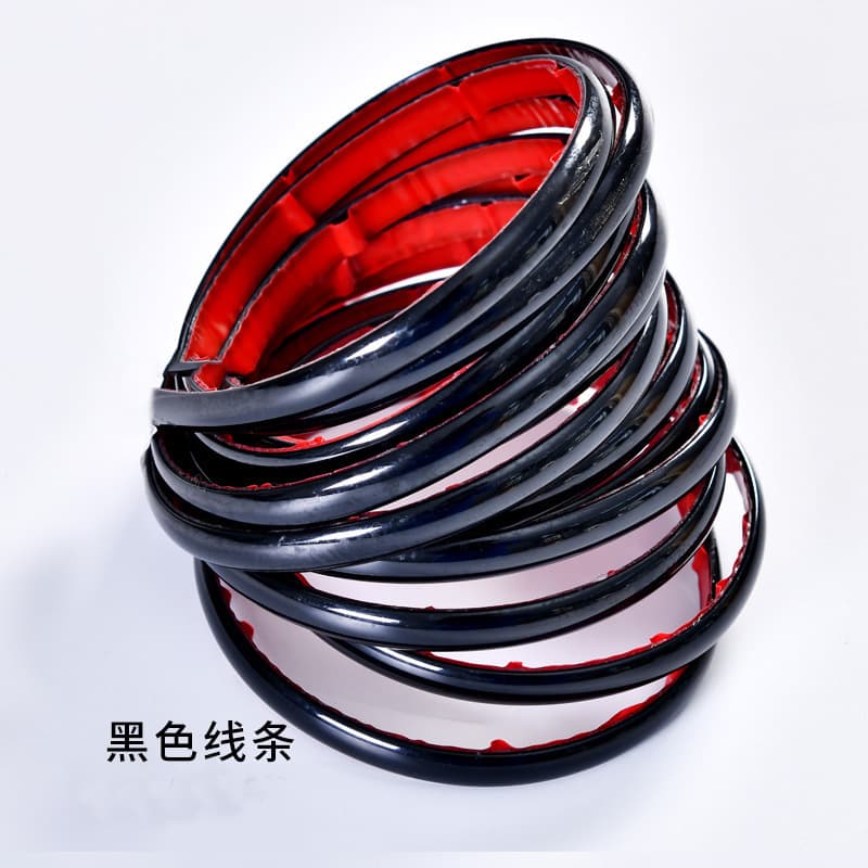 Bright black decorative strips [more upscale with stickers]