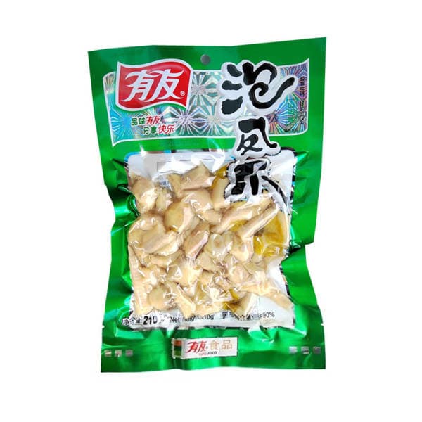【Youyou Pickled Chicken Feet with Mountain Pepper Flavor 210g】 	 Fast Food Snacks, Casual Food, Braised Meat, Internet-Famous Late-Night Snacks