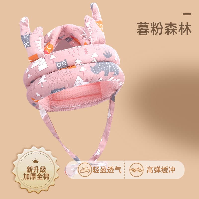 Pink forest anti-fall hat (antlers breathable)