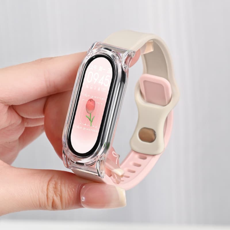 Small waist - apricot and lotus root pink [diy wallpaper + sports step counting + 5 sets of alarm clocks]