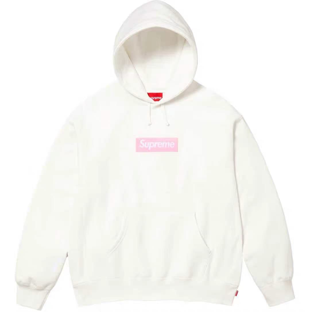 Embroidered letters white [hoodie]