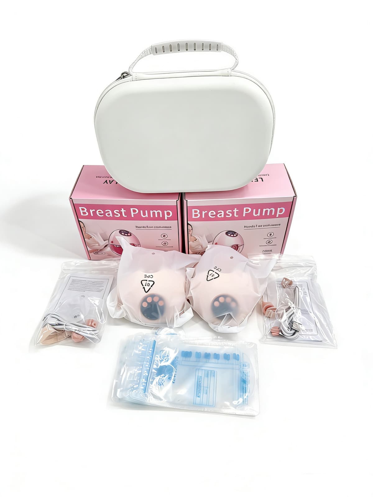 My-382 double-sided + storage bag + 20 milk storage bags/pink