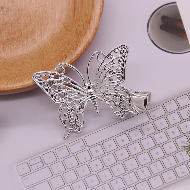 Butterfly clip Silver
