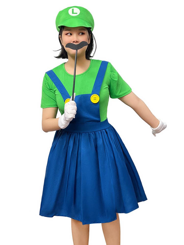 Foreign trade Hot Selling Halloween Costume Super Mary aubiqi princess dress cosplay game uniform couple clothes 3