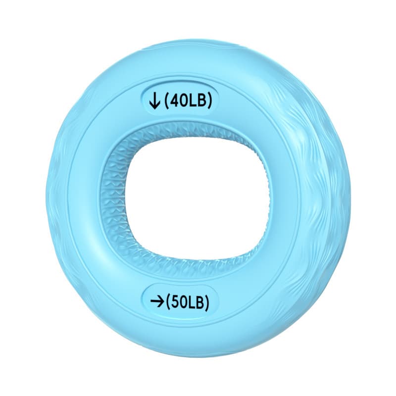 Striped silicone grip circle cyan 40-50lb