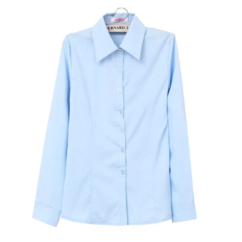 2026 Spring New Solid Color Women's Shirt Korean Style Slim Fit Women's Top Long Sleeve Single-Breasted Women's Shirt 5
