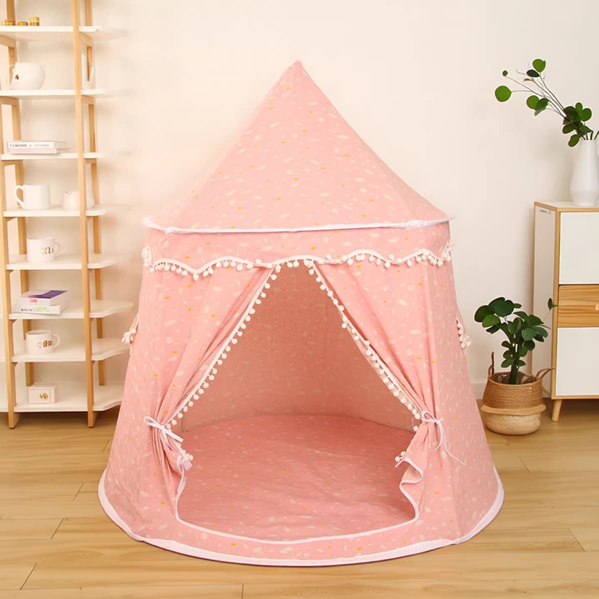 Pink polka dot yurt
