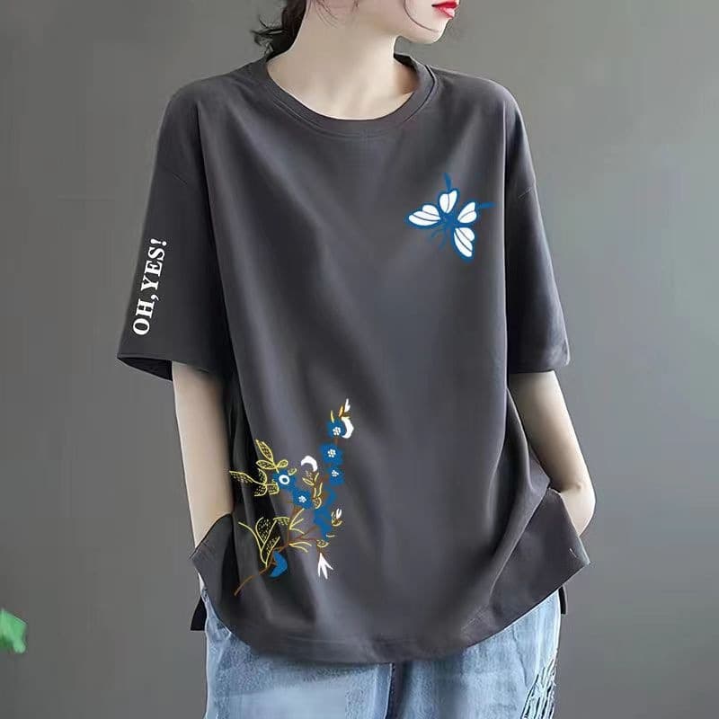 50 dark grey white sleeve oh [mid-down] double butterfly