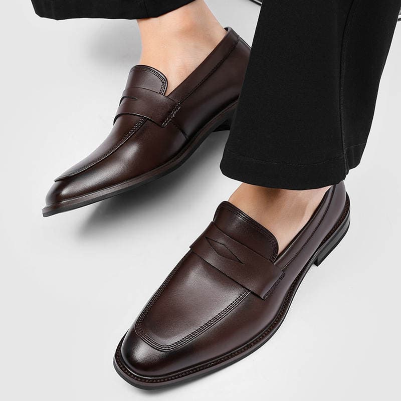 Kişi yeni universal slip-on gündəlik ayaqqabılar, işgüzar və ya gənclər üçün, model 24305 Qəhvəyi-J 2