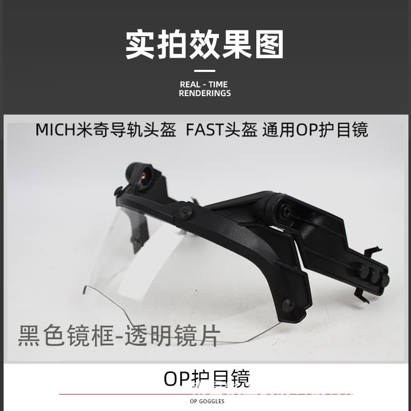 Black frame transparent lens