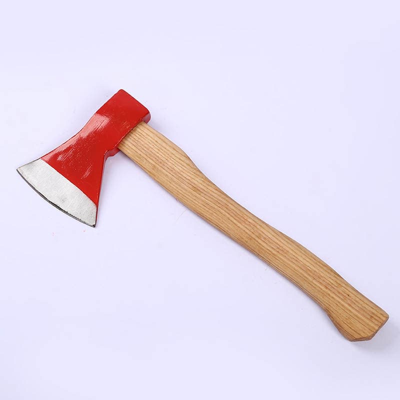 Red head wooden handle axe spot wholesale wood axe home chopping wood axe steel axe fire camping axe 4