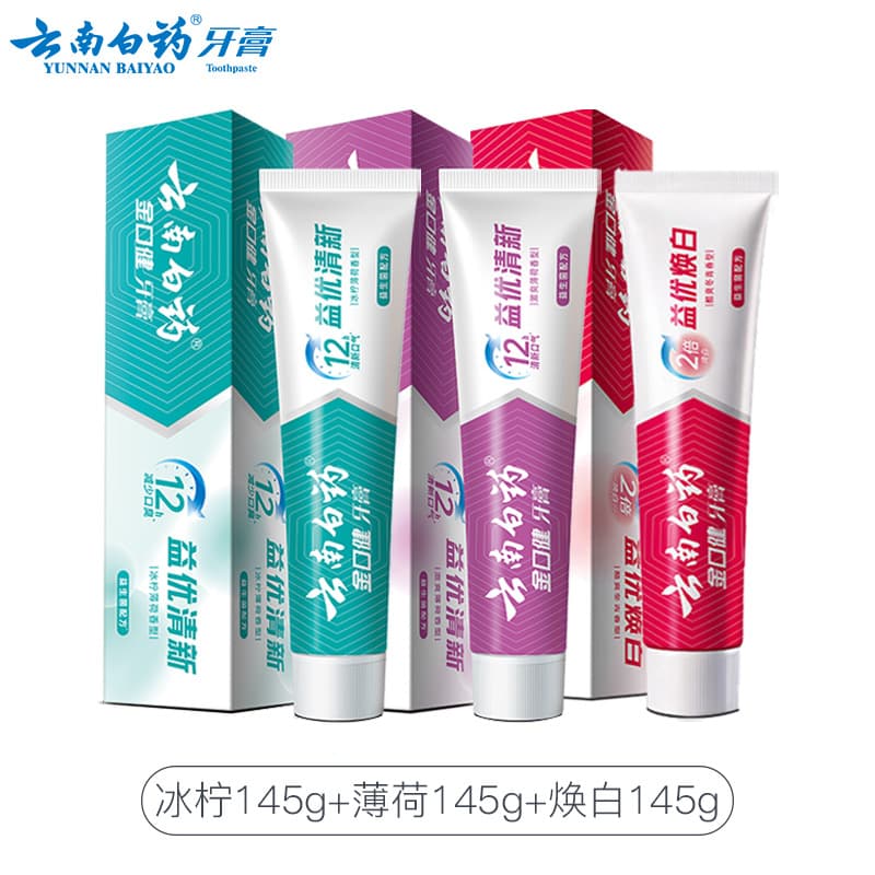 Whitening 145g + mint 145g + ice lemon 145g