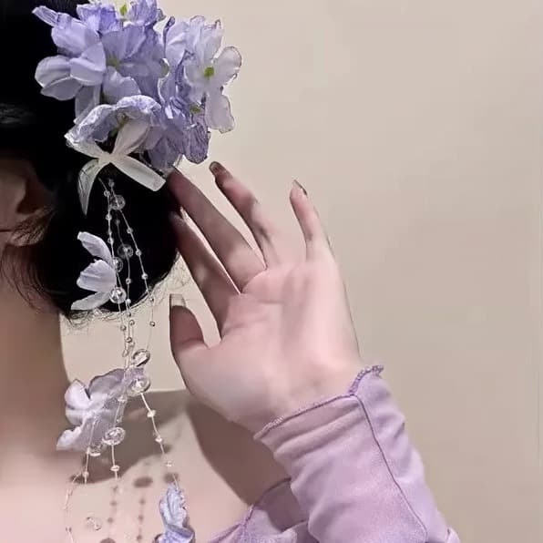 Wisteria flower hairpin