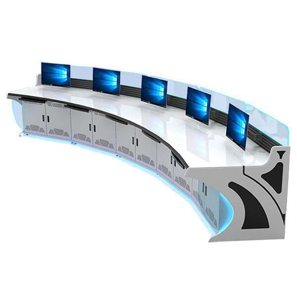 Command Center Video Surveillance Control Console Security Monitoring System Dual/Three-Seat Curved Multi-Postion Console