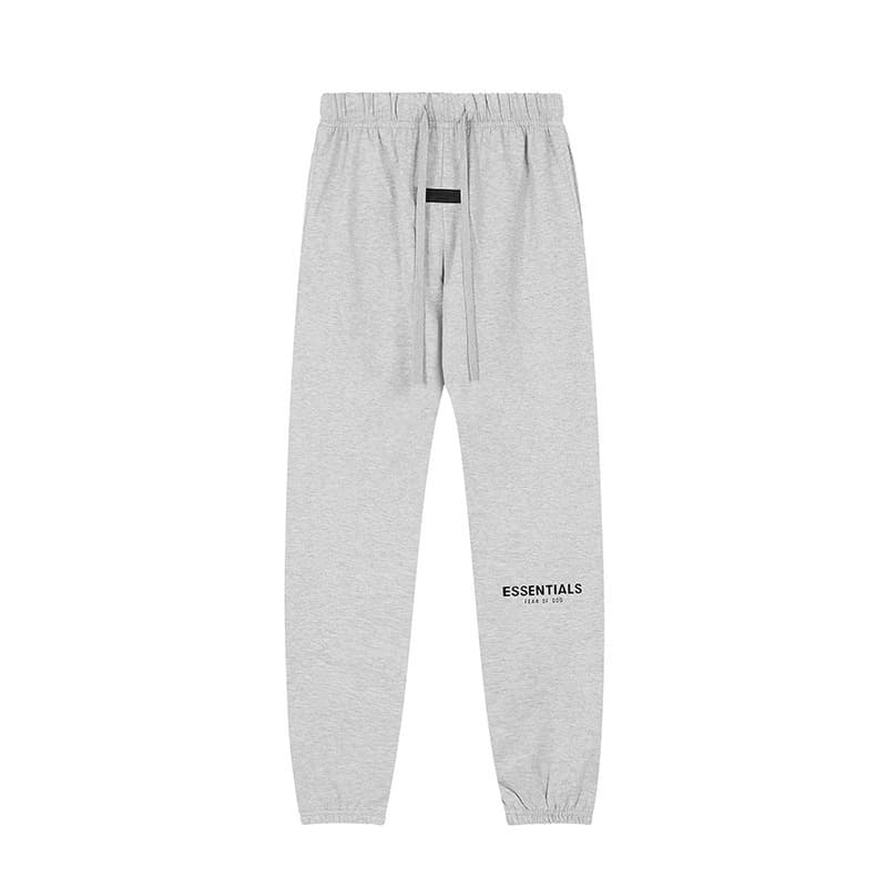 Light gray flocked trousers