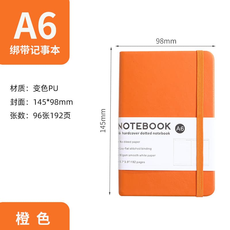 Orange a6 strap book