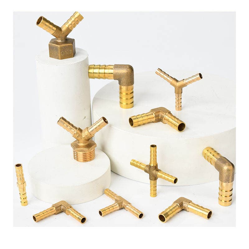 Plumbing hardware all copper solar water heater accessories T type Y type L type three fork four fork brass joint accessories 5