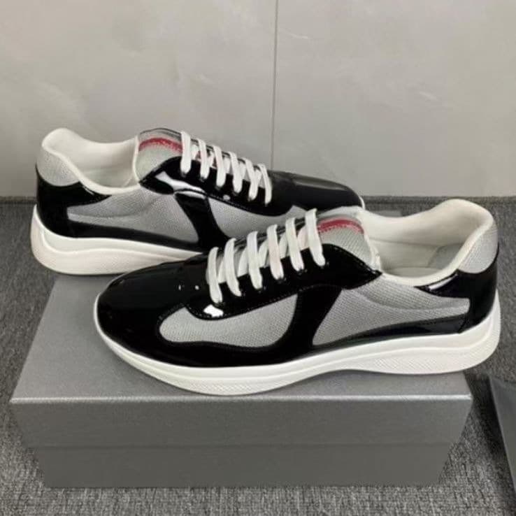 Black and gray - patent leather