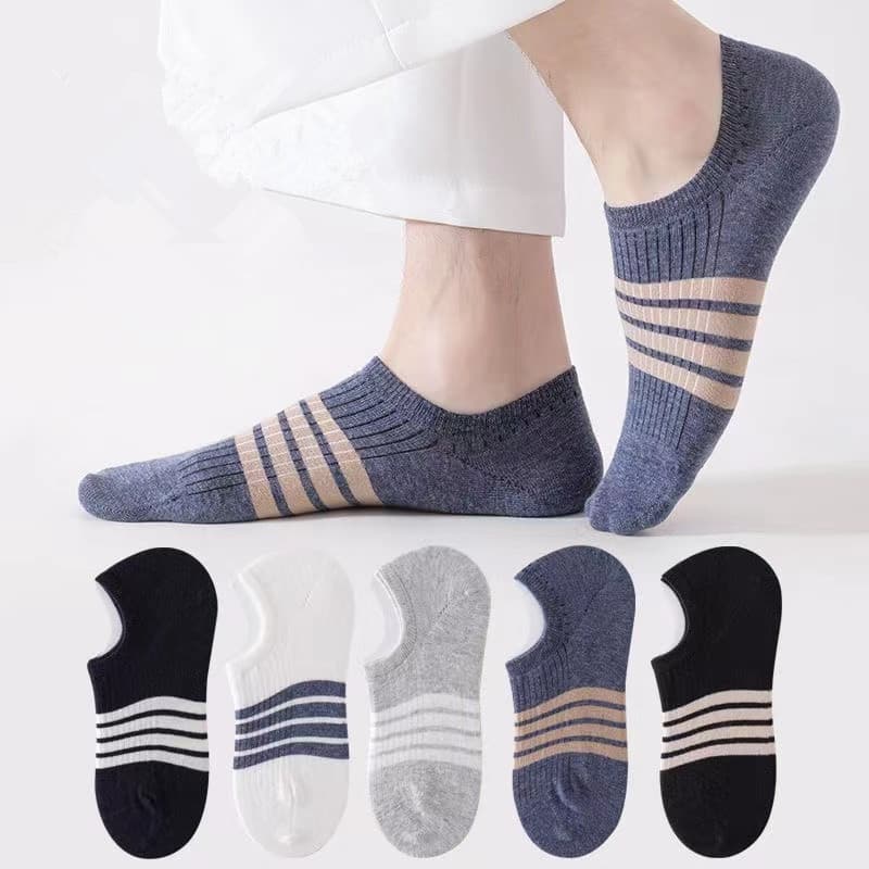 Unisex invisible four-bar (10 pairs/pack of 5 colors mixed)
