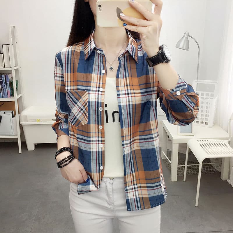 Orange/Plaid