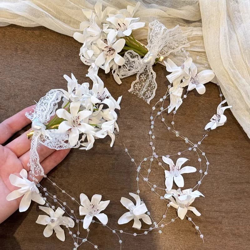 Lily of the valley tassel hairpins [pair]