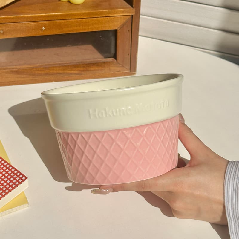 Ice cream bowl - 6inch - pink