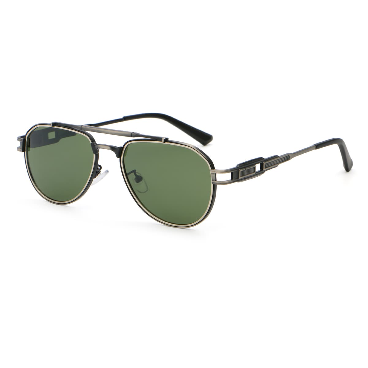 C3 brushed dumb gun matte silver inner ring/green film