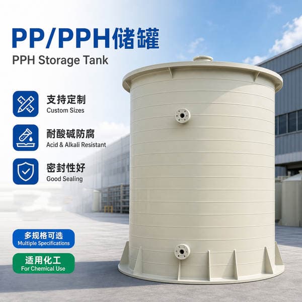 Pph Integrated Vertical and Horizontal Storage Tank Polypropylene Chemical Storage Tank Acid and Alkali Resistant Leak-Proof Industrial Storage Tank