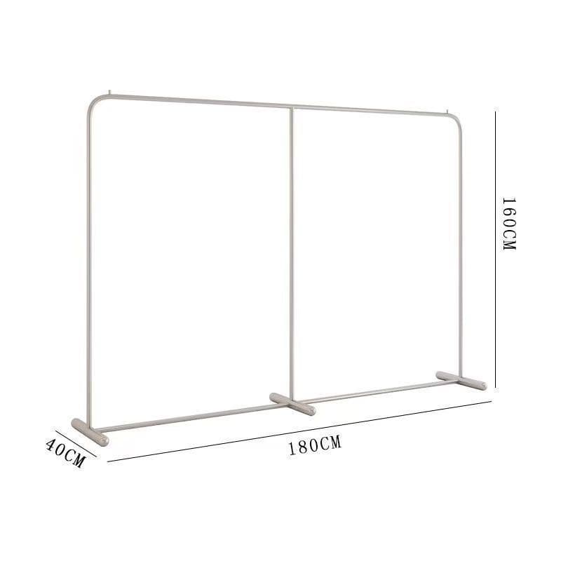 Stainless steel clothes rack - "authenticity guaranteed, or 10x refund" - length 180cm, height 160cm - "replace damaged items"