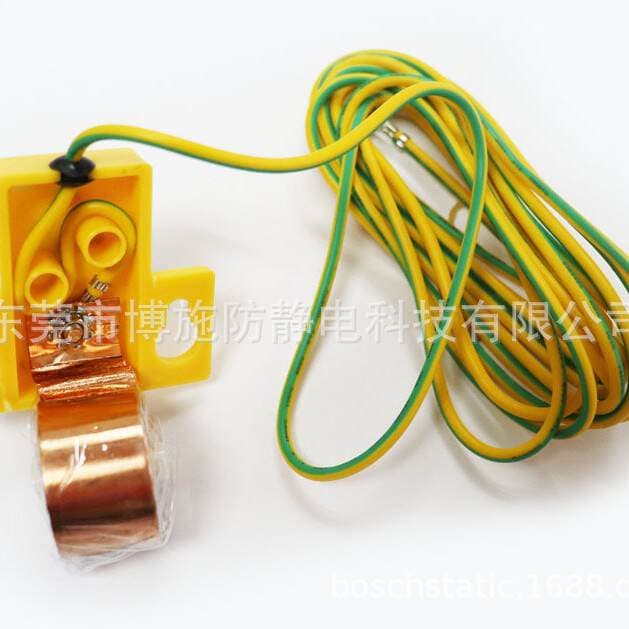Yellow grounding socket EPA equipment assembly with 2 m copper foil adhesive with wire 3 m Banana plug EarthFacility 4