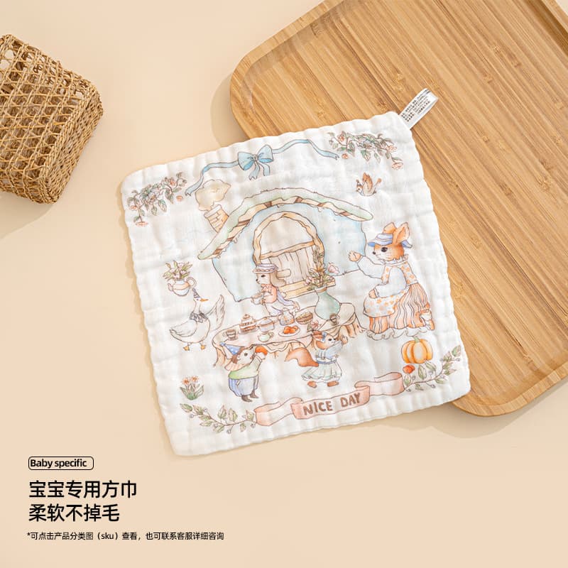 Single flower square scarf family banquet (30*30cm)
