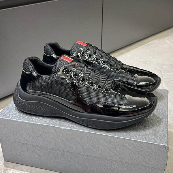 Cross-Border P Brand Trendy Leather Mesh Breathable Sneakers Autumn/Winter Round-Toe Lace-Up Casual Shoes Low-Top Sports Shoes