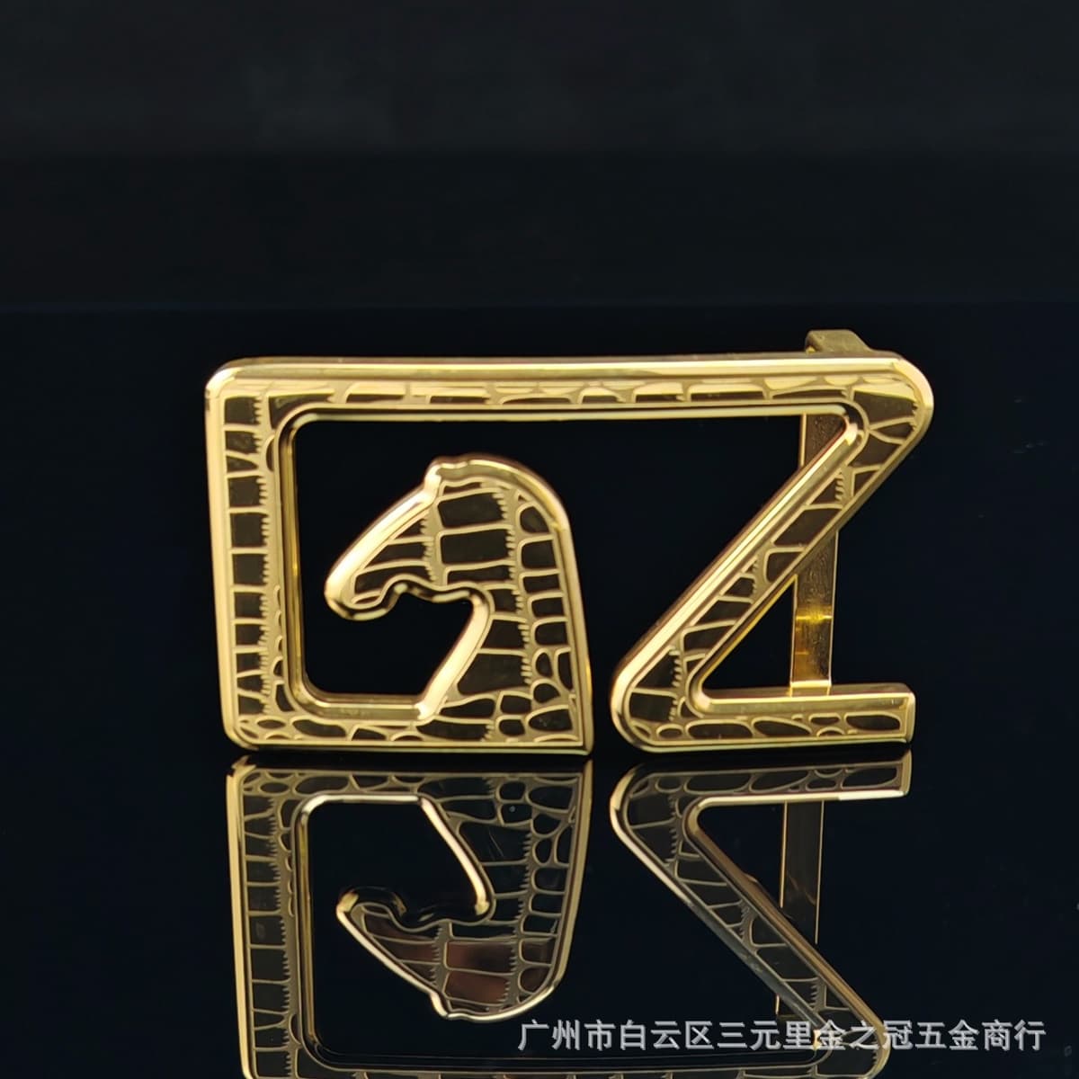 3.8 smooth buckle - gold finish