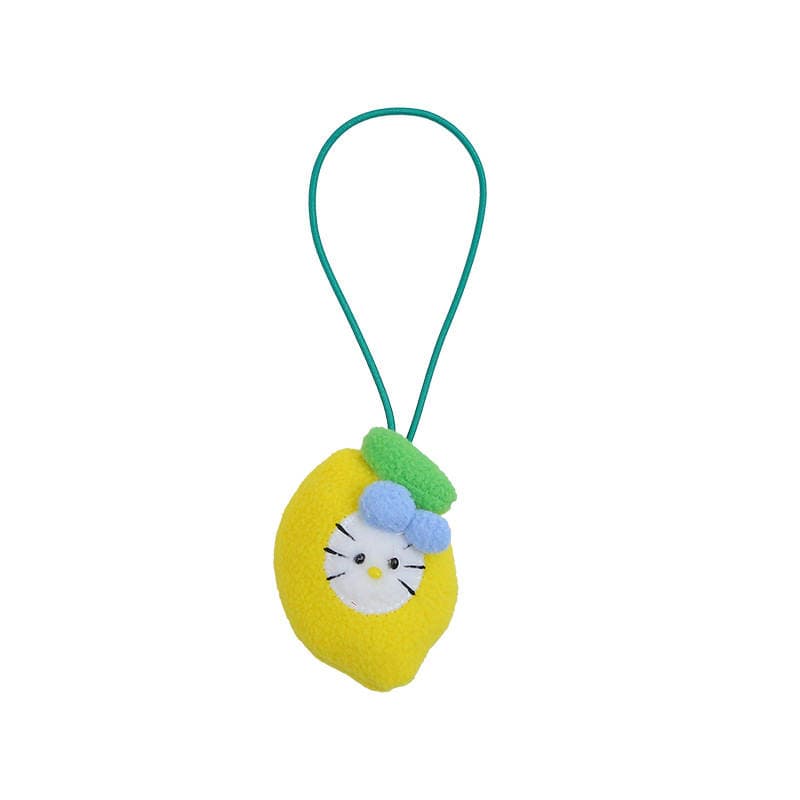 Plush Cute Cartoon Apple Kitty Cat Pendant for Little Girls' Backpacks, Keychain Decoration, Baby Accessories 5