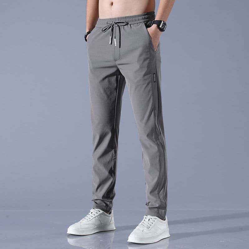 Black label, four-way elastic dark gray
